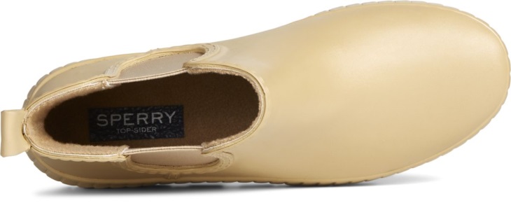 Sperry Torrent Chelsea Pearlized Rubber Rain Boot Khaki