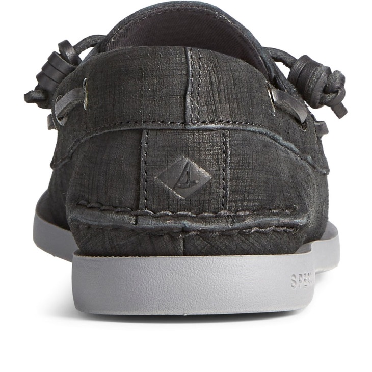 Sperry Women's Authentic Original 2-Eye PLUSHWAVE Checkmate Black