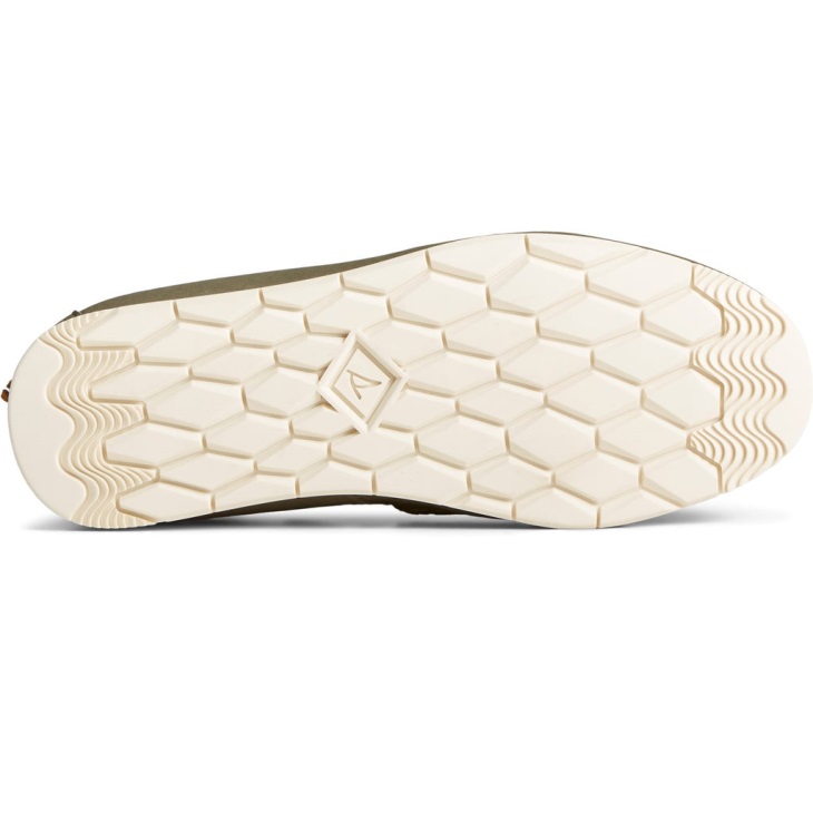 Sperry Women's Moc-Sider Metallic Shoes Olive