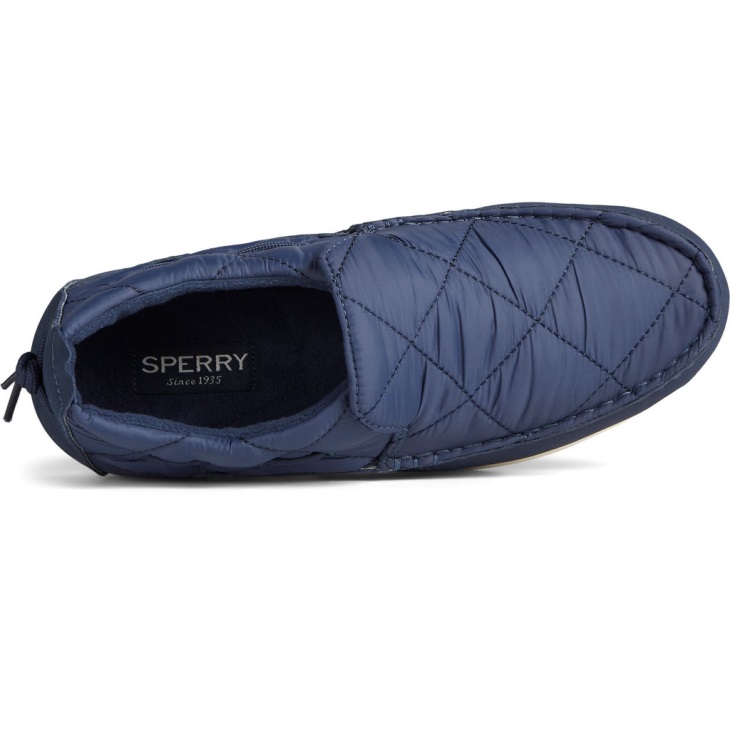 Sperry Women's Moc-Sider Nylon Slip On Navy