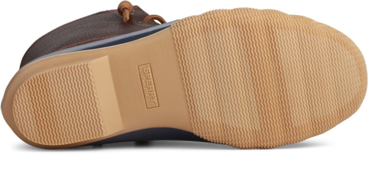 Sperry Women's Saltwater Duck Weather Boot Tan Navy