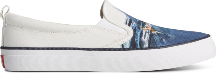Sperry x JAWS Crest Twin Gore Poster Slip On Sneaker White Sperry