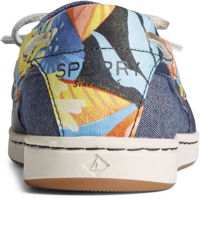 Starfish Coral Floral Boat Shoe Navy Multi Sperry