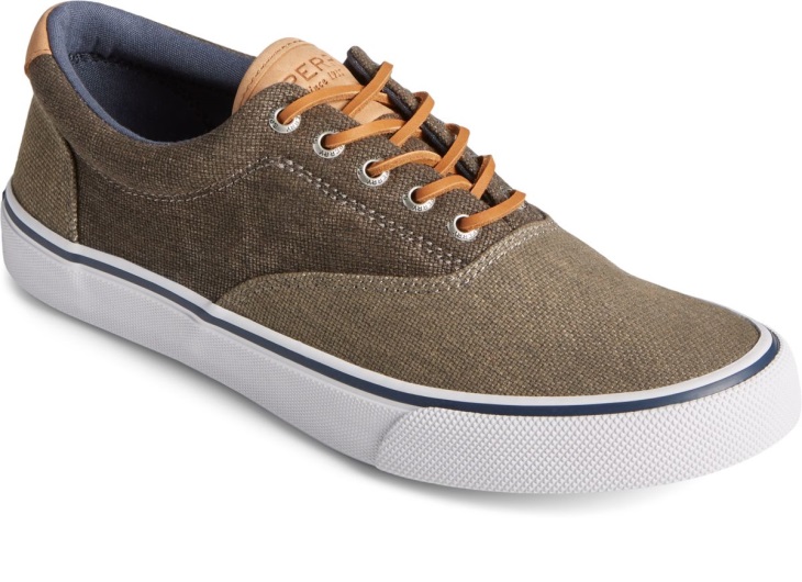 Striper II CVO Waxy Canvas Sneaker Olive Tonal Sperry