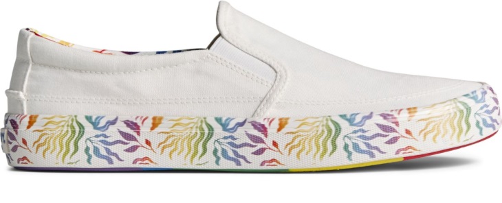 Striper II Twin Gore Pride Slip On Sneaker White Multi Sperry