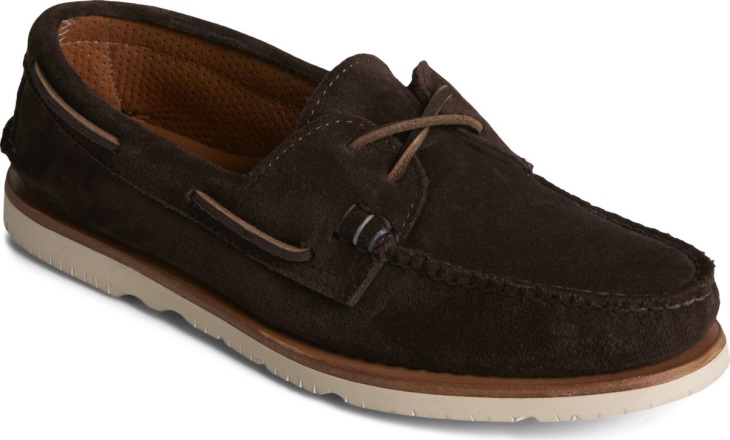 Sunspel x Sperry Authentic Original 2-Eye Suede Boat Shoe Ameretto Sperry