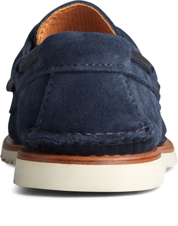 Sunspel x Sperry Authentic Original 2-Eye Suede Boat Shoe Navy Sperry