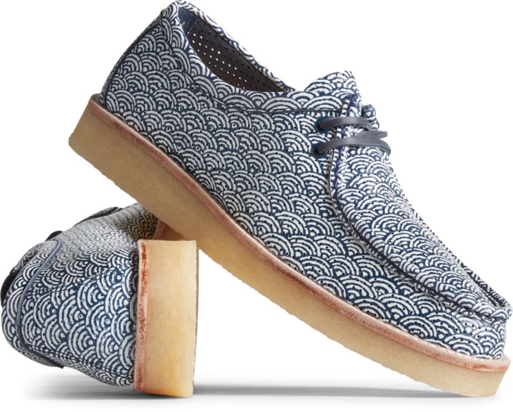 Unisex Cloud Captain's Wave Print Oxford Sperry Navy
