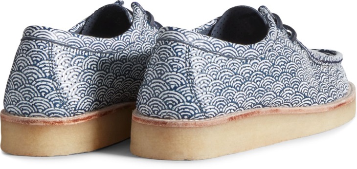 Unisex Cloud Captain's Wave Print Oxford Sperry Navy