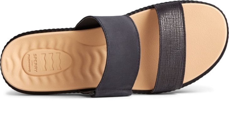 Waveside PLUSHWAVE Slide Sandal Black Sperry